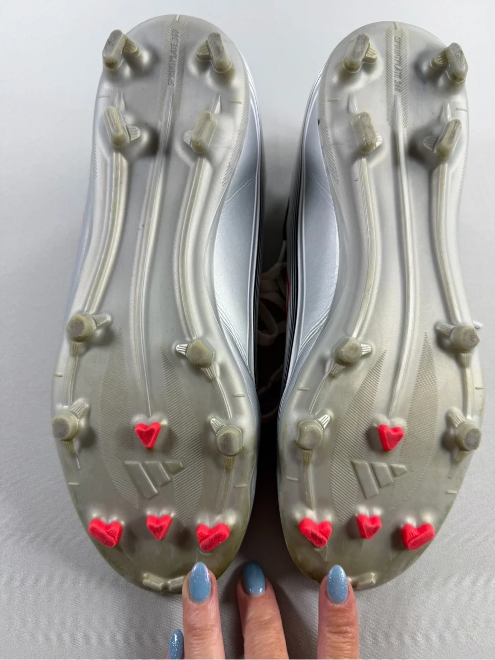 Adidas F50 Messi Soccer Cleats White Silver Red FG Size 6